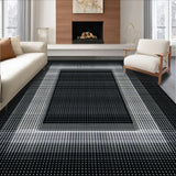 Ultra Soft Area Rug, Non Slip, Stain Resistant, Washable Area Rugs for Living Room, Bedroom, Rustic Warmth with Shag Elements(Black)