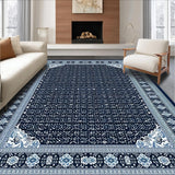 Ultra Soft Area Rug, Non Slip, Stain Resistant, Washable Area Rugs for Living Room, Bedroom, Sophisticated Contemporary Wave Pattern(Blue)