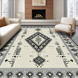 Ultra Soft Area Rug, Non Slip, Stain Resistant, Washable Area Rugs for Living Room, Bedroom, Contemporary Neutral Lattice Aesthetic(White)
