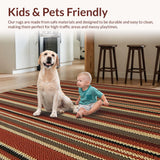 Ultra Soft Area Rug, Non Slip, Stain Resistant, Washable Area Rugs for Living Room, Bedroom, Rustic Lodge Brown Fishing Cabin Area Rug(Brown)