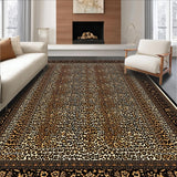 Ultra Soft Area Rug, Non Slip, Stain Resistant, Washable Area Rugs for Living Room, Bedroom, Artistic Leopard Character Style(Brown)