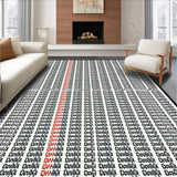 Ultra Soft Area Rug, Non Slip, Stain Resistant, Washable Area Rugs for Living Room, Bedroom, Artistic Black and White Visual Play(Brown)