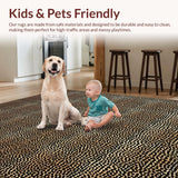 Ultra Soft Area Rug, Non Slip, Stain Resistant, Washable Area Rugs for Living Room, Bedroom, Fierce Animal Print Aesthetic(Brown)