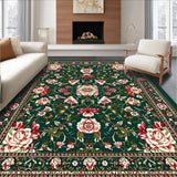 Ultra Soft Area Rug, Non Slip, Stain Resistant, Washable Area Rugs for Living Room, Bedroom, Chic Soft Low Pile Design(Green)