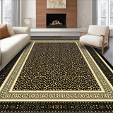 Ultra Soft Area Rug, Non Slip, Stain Resistant, Washable Area Rugs for Living Room, Bedroom, Exotic Animal Motif Decor(Black)