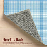 Coastal Gingham Geometric Flair(Blue)