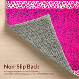 Ultra Soft Area Rug, Non Slip, Stain Resistant, Washable Area Rugs for Living Room, Bedroom, Dynamic Contemporary Animal Design(Pink)