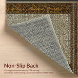 Ultra Soft Area Rug, Non Slip, Stain Resistant, Washable Area Rugs for Living Room, Bedroom, Brown Animal Print Living Room Accent Carpet(Brown)