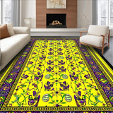 Ultra Soft Area Rug, Non Slip, Stain Resistant, Washable Area Rugs for Living Room, Bedroom, Dynamic Artistic Celebration Style(Yellow)