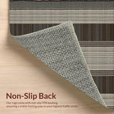 Ultra Soft Area Rug, Non Slip, Stain Resistant, Washable Area Rugs for Living Room, Bedroom, Contemporary Cozy Textured Welcome(Brown)