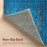 Contemporary Blue Orange Tiled Elegance(Blue)