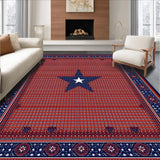 Ultra Soft Area Rug, Non Slip, Stain Resistant, Washable Area Rugs for Living Room, Bedroom, Charming Multi-Hued Rustic Appeal(Red)
