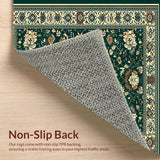 Ultra Soft Area Rug, Non Slip, Stain Resistant, Washable Area Rugs for Living Room, Bedroom, Vibrant Boho Inspired Design(Green)