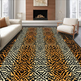 Ultra Soft Area Rug, Non Slip, Stain Resistant, Washable Area Rugs for Living Room, Bedroom, Cozy Earth Tones Animal Motif(Orange)
