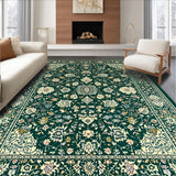 Ultra Soft Area Rug, Non Slip, Stain Resistant, Washable Area Rugs for Living Room, Bedroom, Rustic Textured Tiled Pattern(Green)