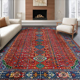 Rustic Handcrafted Colorful Motif(Red)