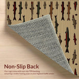Ultra Soft Area Rug, Non Slip, Stain Resistant, Washable Area Rugs for Living Room, Bedroom, Cozy Nature-Themed Braided Style(Beige)