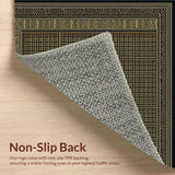Ultra Soft Area Rug, Non Slip, Stain Resistant, Washable Area Rugs for Living Room, Bedroom, Artisan Crafted Gold Dynamics(Gold)