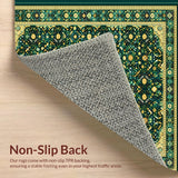 Ultra Soft Area Rug, Non Slip, Stain Resistant, Washable Area Rugs for Living Room, Bedroom, Non Slip Grippers Beige(Blue)