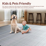 Ultra Soft Area Rug, Non Slip, Stain Resistant, Washable Area Rugs for Living Room, Bedroom, Cozy Plush Shaggy Elegance(Gray)