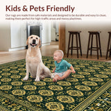 Ultra Soft Area Rug, Non Slip, Stain Resistant, Washable Area Rugs for Living Room, Bedroom, Premium Woven Neutral Area(Black)