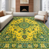 Ultra Soft Area Rug, Non Slip, Stain Resistant, Washable Area Rugs for Living Room, Bedroom, Chic Soft Colorful Print(Yellow)
