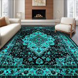 Classic Black Teal Geometric Fusion(Blue)
