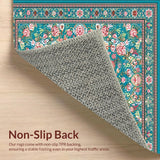 Ultra Soft Area Rug, Non Slip, Stain Resistant, Washable Area Rugs for Living Room, Bedroom, Spiral Stair Treads Covers Pack Stairway Grip(Blue)