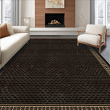Ultra Soft Area Rug, Non Slip, Stain Resistant, Washable Area Rugs for Living Room, Bedroom, Earthy Toned Country Aesthetic(Black)