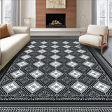 Minimalist Geometric Diamond Motif(Black)