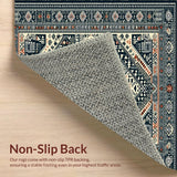 Ultra Soft Area Rug, Non Slip, Stain Resistant, Washable Area Rugs for Living Room, Bedroom, Dark Gray Contemporary Geometric Charm(Black)