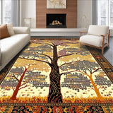 Ultra Soft Area Rug, Non Slip, Stain Resistant, Washable Area Rugs for Living Room, Bedroom, Nature-Inspired Earthy Tones(Gold)