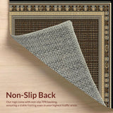Ultra Soft Area Rug, Non Slip, Stain Resistant, Washable Area Rugs for Living Room, Bedroom, Beige & Brown Area for Patio(Gold)