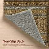 Ultra Soft Area Rug, Non Slip, Stain Resistant, Washable Area Rugs for Living Room, Bedroom, Contemporary Cozy Safari Design(Beige)