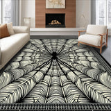 Ultra Soft Area Rug, Non Slip, Stain Resistant, Washable Area Rugs for Living Room, Bedroom, Mysterious Abstract Dark Decor(Black)