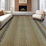 Ultra Soft Area Rug, Non Slip, Stain Resistant, Washable Area Rugs for Living Room, Bedroom, Chic Black and Beige Animal Motif(Beige)