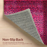 Ultra Soft Area Rug, Non Slip, Stain Resistant, Washable Area Rugs for Living Room, Bedroom, Vibrant Bold Leopard Aesthetic(Pink)