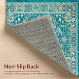 Chic White and Teal Trellis Design(Blue)