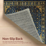 Elegant Navy Blue Geometric Motif(Blue)