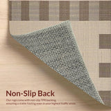 Ultra Soft Area Rug, Non Slip, Stain Resistant, Washable Area Rugs for Living Room, Bedroom, Chic Checkerboard Earthy Aesthetic(Beige)