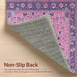 Ultra Soft Area Rug, Non Slip, Stain Resistant, Washable Area Rugs for Living Room, Bedroom, Coastal Oceanic Color Harmony(Pink)