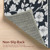 Ultra Soft Area Rug, Non Slip, Stain Resistant, Washable Area Rugs for Living Room, Bedroom, Farmhouse Grey Patio Rug for Pool Decks(Black)
