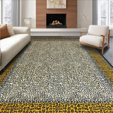 Ultra Soft Area Rug, Non Slip, Stain Resistant, Washable Area Rugs for Living Room, Bedroom, Luxurious Black and Ivory Contrast(Gray)