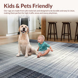 Ultra Soft Area Rug, Non Slip, Stain Resistant, Washable Area Rugs for Living Room, Bedroom, Elegant Fluid Abstract Shapes(Gray)