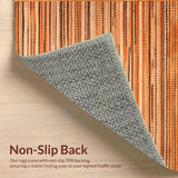 Ultra Soft Area Rug, Non Slip, Stain Resistant, Washable Area Rugs for Living Room, Bedroom, Sophisticated Minimalist Orange Palette(Orange)