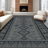 Ultra Soft Area Rug, Non Slip, Stain Resistant, Washable Area Rugs for Living Room, Bedroom, Sophisticated Heathered Patterned Elegance(Gray)