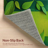 Ultra Soft Area Rug, Non Slip, Stain Resistant, Washable Area Rugs for Living Room, Bedroom, Serene 3D Leaf Arrangement(Green)