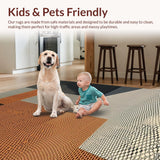 Ultra Soft Area Rug, Non Slip, Stain Resistant, Washable Area Rugs for Living Room, Bedroom, Elegant Minimalist Deer Silhouette(Orange)