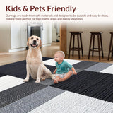 Contemporary Plush Geometric Style(Black)