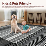 Sophisticated Neutral Toned Stripes(Black)